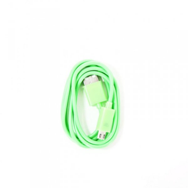 Kabel USB-A -&gt; microUSB 1m 2A zielony OMEGA BAJA (44341)