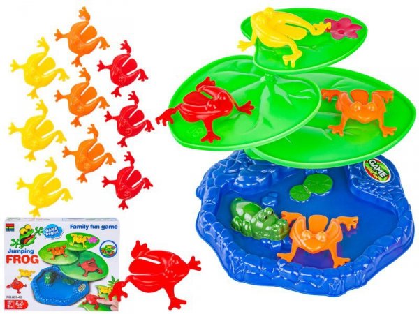 Wesoła Gra Zręcznościowa - SKACZĄCE ŻABKI &quot;Jumping frog&quot; Pchełki