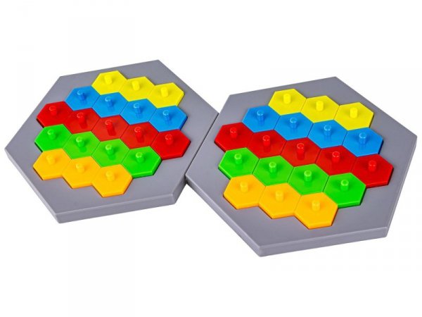 Edukacyjna Gra Logiczna Na Refleks Karty, Układanka &quot;Puzzle Chessboard&quot; Klocki + 30 kart