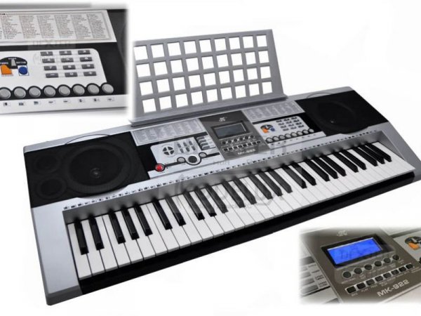 Keyboard MK-922 - duży wyświetlacz LCD, 61 klawiszy