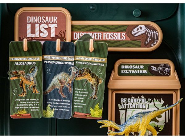 Duży Zestaw Dinozaurów W Plecaku Figurki W Walizce DINOZAURY Wulkan Akcesoria 30 El.