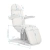 FOTEL KOSMETYCZNY ELEKTR. ECLIPSE 4 SILN. BIAŁY