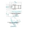Fotel kosmetyczny elektr. Azzurro 708A 4sil. - biały