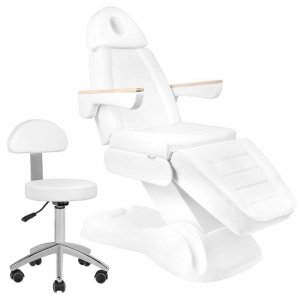Fotel kosmetyczny elektryczny Lux 273b + taboret 304