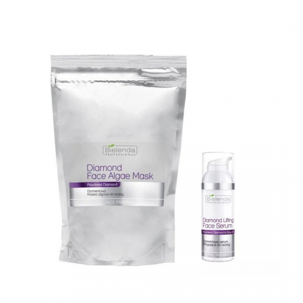 Bielenda DUET maska algowa + serum diamentowe