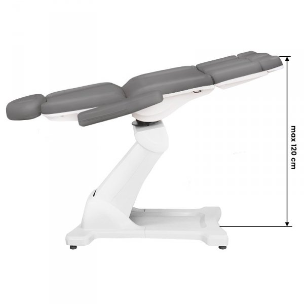 Fotel kosmetyczny do pedicure elektryczny obrotowy Azzurro 869AS 5 silników szary