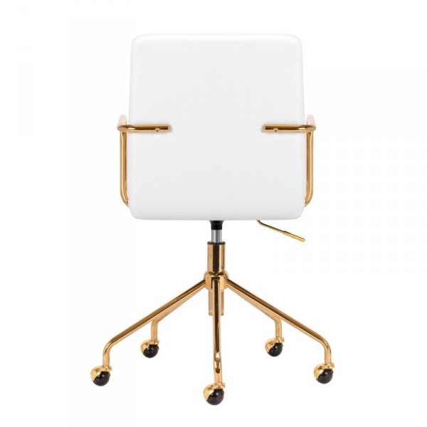 Krzesło kosmetyczne QS-OF211G złoto białe