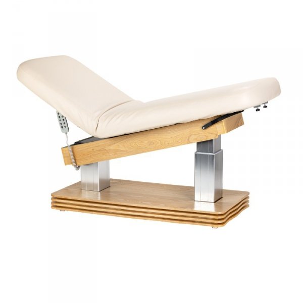 Leżanka SPA Sillon Comfort kremowa z jasnobrązową podstawą