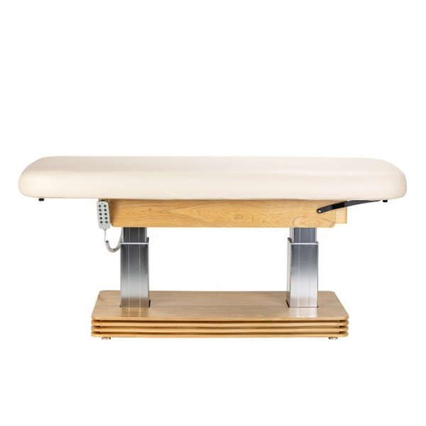 Leżanka SPA Sillon Comfort kremowa z jasnobrązową podstawą