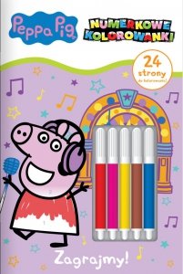 Świnka Peppa Numerkowe kolorowanki 4 Zagrajmy!