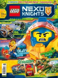 LEGO Nexo Knights magazyn 6/2018 + Clay z Mieczem Ognia + niespodzianka