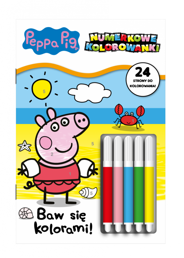 Świnka Peppa Numerkowe kolorowanki 3 Baw się kolorami!