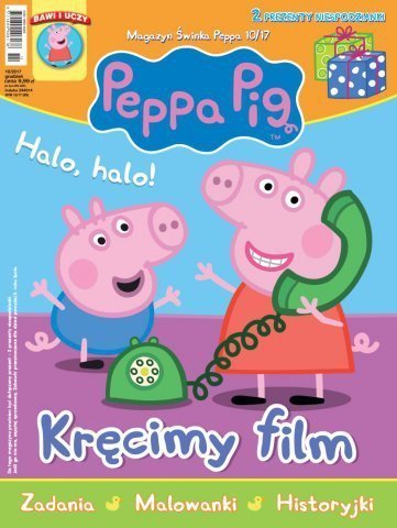 Świnka Peppa magazyn 10/2017 Kręcimy film + figurka i niepodzianka