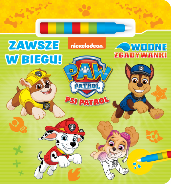 Psi Patrol Wodne zgadywanki 3 Zawsze w biegu! (z pisakiem na wodę)