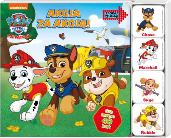 Psi Patrol Zagraj ze mną 4 Akcja za akcją! gra MEMO 40 kart