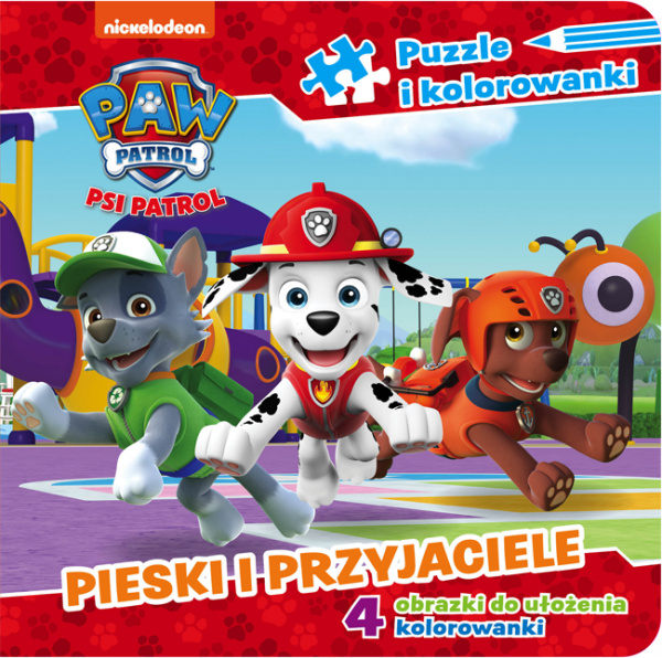 Psi Patrol Puzzle i kolorowanki Pieski i przyjaciele
