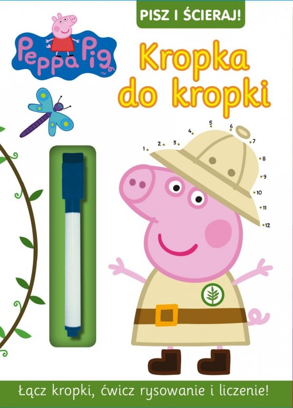 Świnka Peppa Pisz i ścieraj! 7 Kropka do kropki