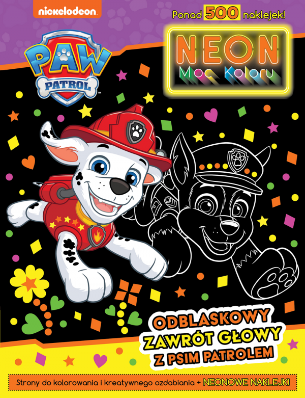 Psi Patrol Neon Moc koloru 2 Odblaskowy zawrót głowy z Psim Patrolem