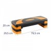 Step do ćwiczeń - regulowana wysokość - 100 kg - czarno-pomarańczowy GYMREX 10230222 GR-MG119