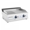 Podwójny grill gazowy - 74,5 x 40 cm - gładki / ryflowany - 2 x 3100 W - gaz ziemny - 0,02 bar ROYAL CATERING 10011916 RC-GGHR750