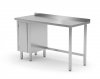 Stół przyścienny szafka z drzwiami na zawiasach - szafka po lewej stronie 1500 x 700 x 850 mm POLGAST 124157-L 124157-L