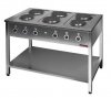 Kuchnia elektryczna na podstawie otwartej 6-płytowa  1200x700x850 mm KROMET 000.KE-6M 000.KE-6M