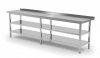 Stół przyścienny z dwiema półkami 2500 x 600 x 850 mm POLGAST 103256/2-6 103256/2-6