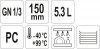 POJEMNIK GASTRONOMICZNY GN 1/3 150MM PC YATO YG-00412 YG-00412