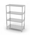 Regał magazynowy, 4 półki perforowane 700 x 600 x 1800 mm POLGAST 344076 344076