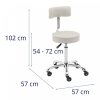 Krzesło kosmetyczne 540-720mm beżowe PHYSA 10040611 WELLS BEIGE