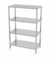 Regał magazynowy skręcany, 4 półki pełne 800 x 400 x 1800 mm POLGAST 334084SK 334084SK