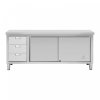 Stół roboczy z szafką - 200 x 60 x 85 cm ROYAL CATERING 10011672 RCSSCB-200X60-S