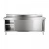 Stół roboczy z szafką - 200 x 60 cm - rant ROYAL CATERING 10010503 RCAT-200/60-C