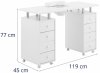 Biurko do manicure - 8 szuflad - 8 kółek - pochłaniacz PHYSA PHY-MT-11 10040578 4062859155771