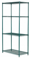 Regał antybakteryjny noMICRO siatkowy 4-półkowy 46x61x182 cm ULTRA POWER