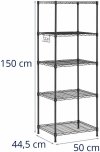 METALOWY DRUCIANY REGAŁ 5-PÓŁKOWY  ROYAL CATERING 10011582 RCMR-1500P19T