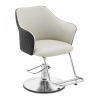 Fotel fryzjerski z podnóżkiem - 890-1040 mm - 200 kg - czarny, jasnoszary, srebrny Physa 10040616 PHYSA VENTNOR GRAY & BLACK