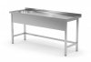 Stół ze zlewem wzmocniony bez półki - komora po lewej stronie 1700 x 700 x 850 mm POLGAST 210177-L 210177-L