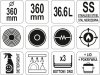 GARNEK WYSOKI Z POKRYWKĄ SS 36x36M YATO YG-00007 YG-00007