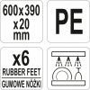 DESKA DO KROJENIA 600x390x20 BIAŁA YATO YG-02168 YG-02168