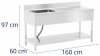 Stół ze zlewem - jednokomorowy - stal nierdzewna - 160 x 60 x 97 cm - Royal Catering 10013157 RCGS-1B1600D6