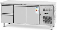 Stół chłodniczy - 417 l - 2 x GN 1/2 + 2 komory - 179 x 70 cm - Royal Catering 10013232 RCS-417D 