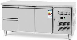  Stół chłodniczy - 417 l - 2 x GN 1/2 + 2 komory - 179 x 70 cm - Royal Catering 10013232 RCS-417D