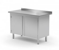 Stół przyścienny szafka z drzwiami na zawiasach 900 x 600 x 850 mm POLGAST 128096-2 128096-2