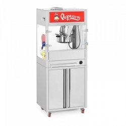 Maszyna do popcornu - z szafką dolną i kółkami - Royal Catering - średniej wielkości ROYAL CATERING 10012049 RCPS-16BE