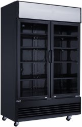 Witryna chłodnicza przeszklona czarna 1000L Szron LG 1000 black 5905440407882