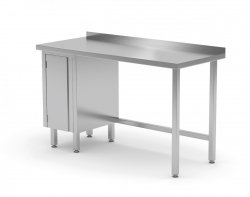 Stół przyścienny szafka z drzwiami na zawiasach - szafka po lewej stronie 1900 x 600 x 850 mm POLGAST 124196-L 124196-L