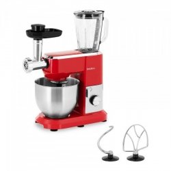 Robot kuchenny - mikser, maszynka do mielenia i wędlin - 1,300 W - czerwony BREDECO 10080105 BCPM-SMM6L