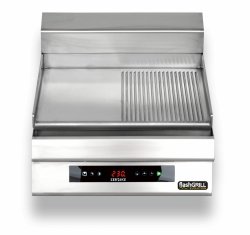 Płyta grillowa elektryczna | energooszczędna | nastawna | gładko-ryflowana | Zernike | GE5060D1C