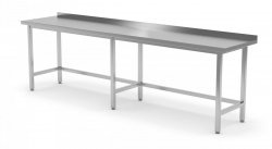 Stół przyścienny wzmocniony bez półki 2500 x 700 x 850 mm POLGAST 102257-6 102257-6
